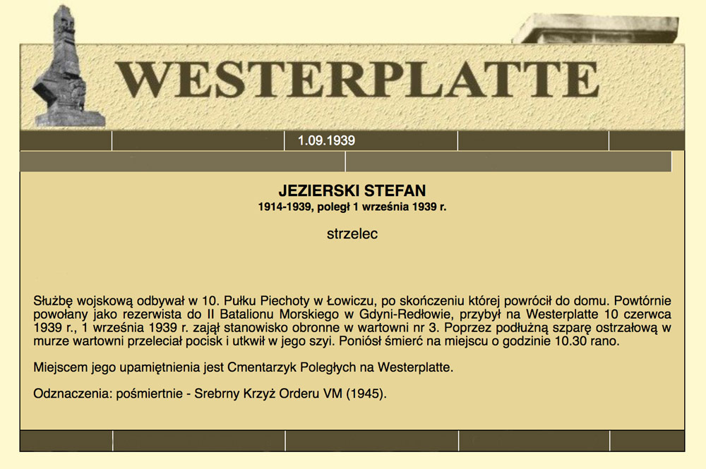 Jezierski Stefan Westerplate com