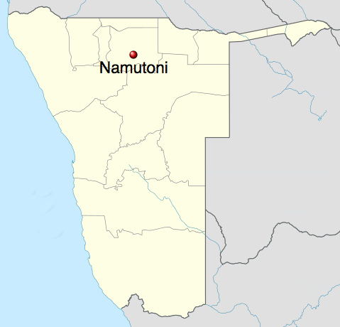 mapa Namutoni
